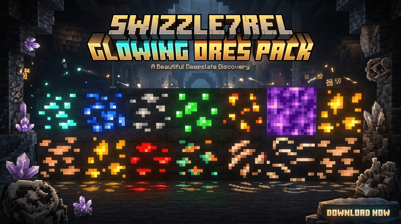 Swizzle Glowing Ores Pack screenshot active