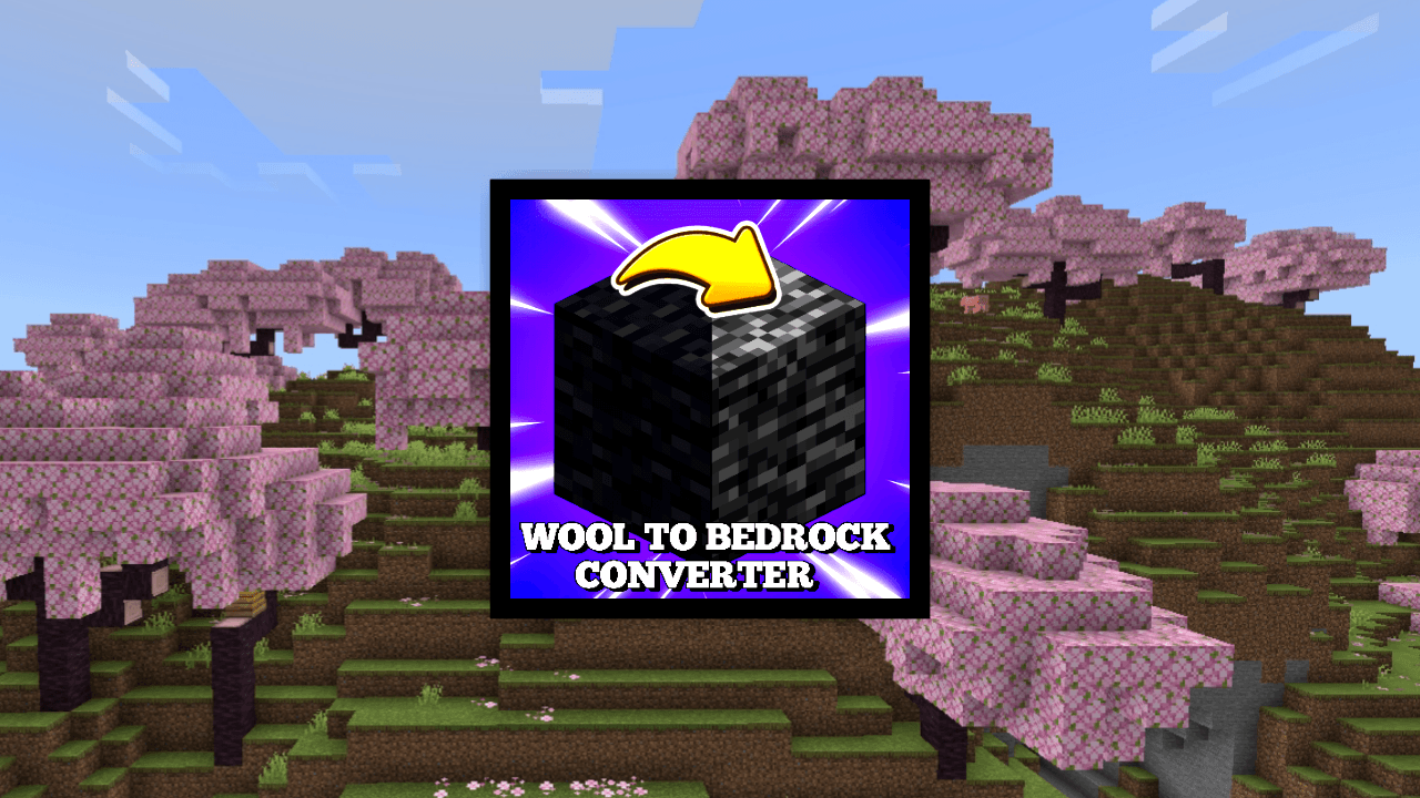 Black Wool to Bedrock Converter screenshot active