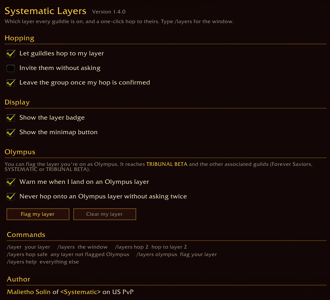 Addons Options