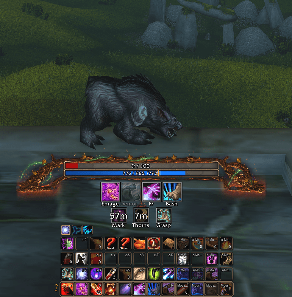 Druid HUD in Bear Form
