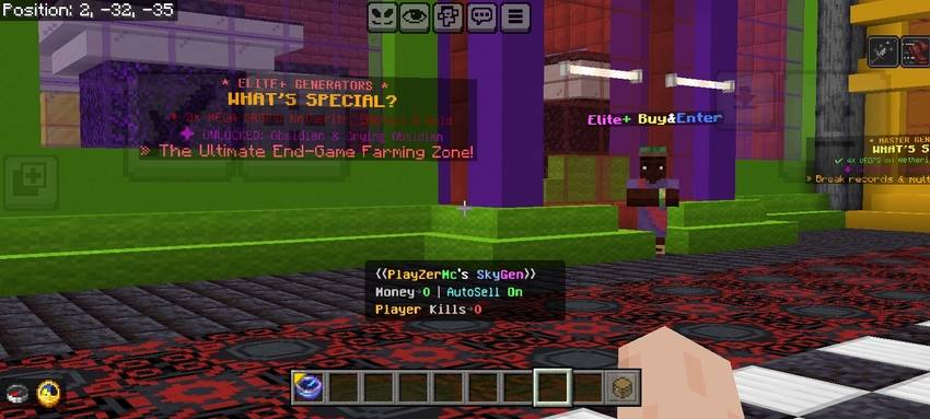 PlayZerMc's SkyGen | Economy, Tiered Gens & PvP Arena [Bedrock/MCPE] — screenshot 7