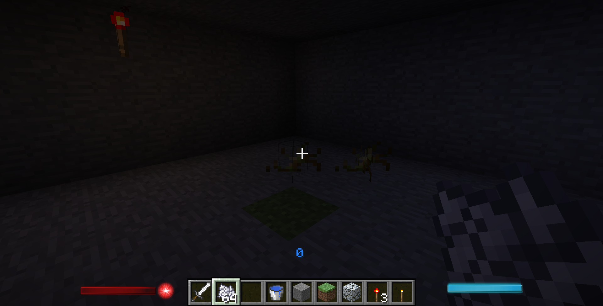 Just need a grass block in the center to apply bonemeal to. Must be dark.