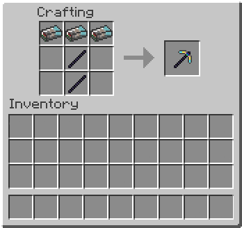 To craft the Athan Pickaxe you will need 3 Athan Ingots, and 2 Obsidian Rods.