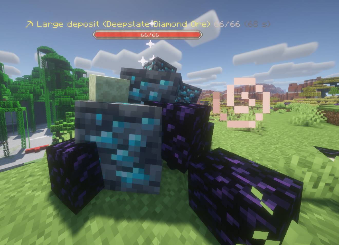 A large diamond deposit erupts mid-fight