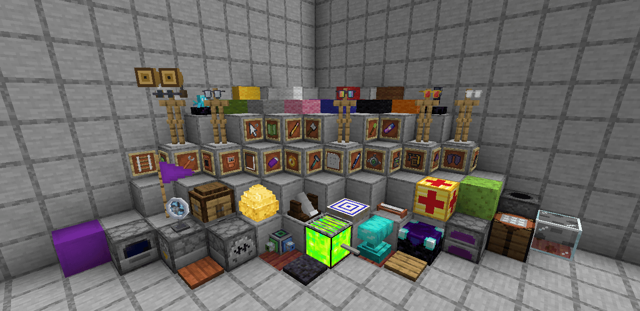 Example of blocks/items added.