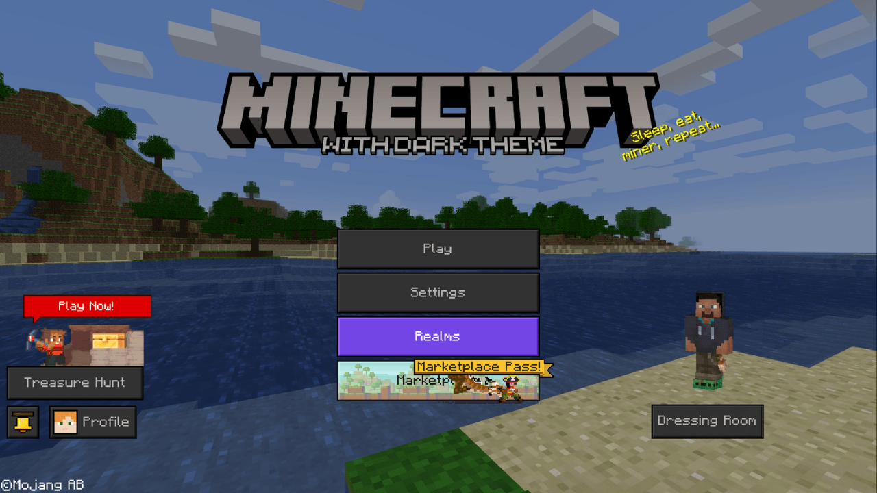MINECRAFT With dark theme v1.5 screenshot active