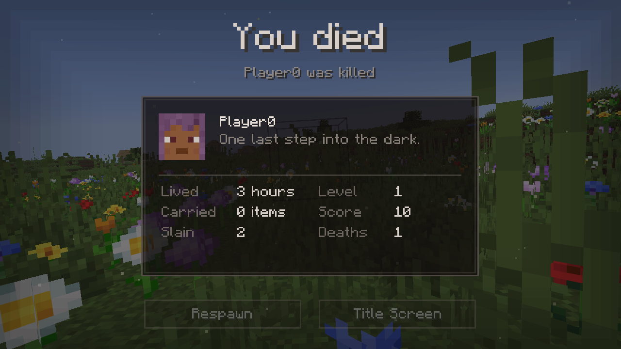 The quieter death screen.