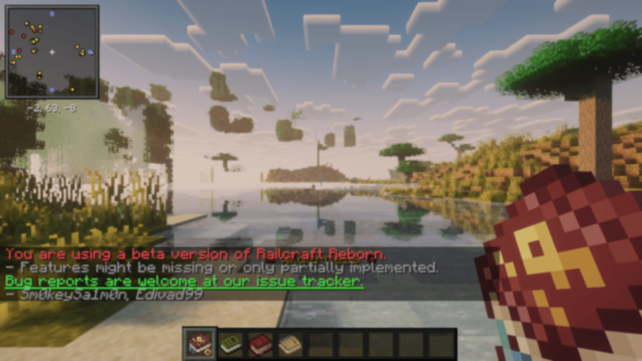 Fresh test world with Complementary Reimagined plus Euphoria shaders. The original HUD and mod messages are left in.