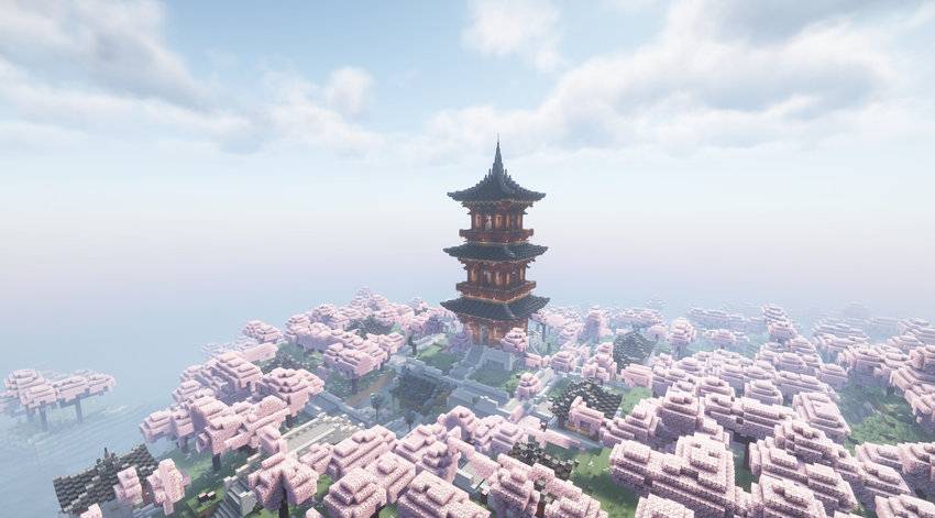 Thumbnail An existing test world with naturally generated terrain and structures.