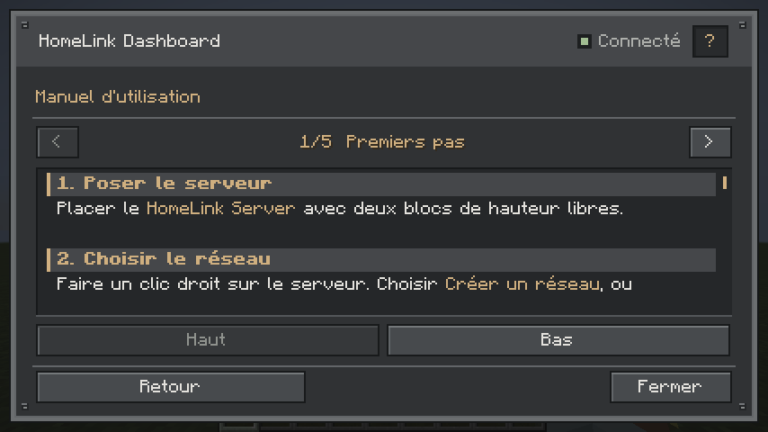 Thumbnail The ? button opens a step-by-step manual in English and French.