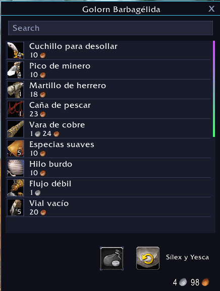 Merchant list