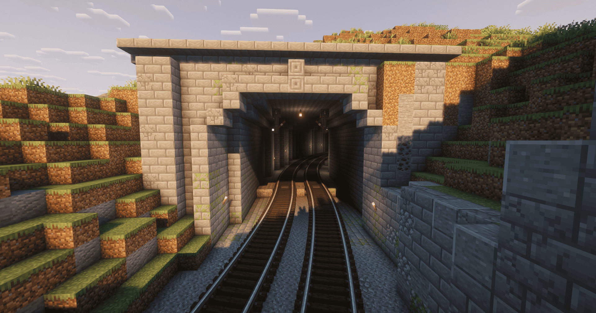 Thumbnail Tunnel entrance with hanging signals
