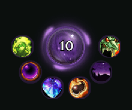 Thumbnail Zalamander Grimoire 1.0.0: small orb and buttons in an arc below, designed to sit beside a player frame. UI preview rendered from unchanged addon code in the local viewer with sample data; enlarged for visibility.