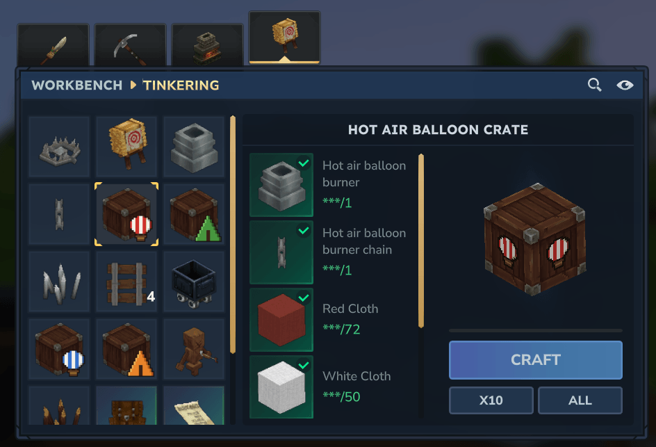 Large balloon crate recipe