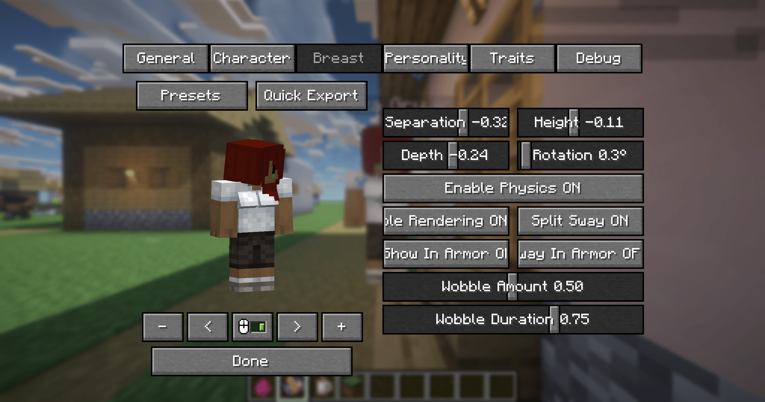 "More Breast Settings" in the villager editor