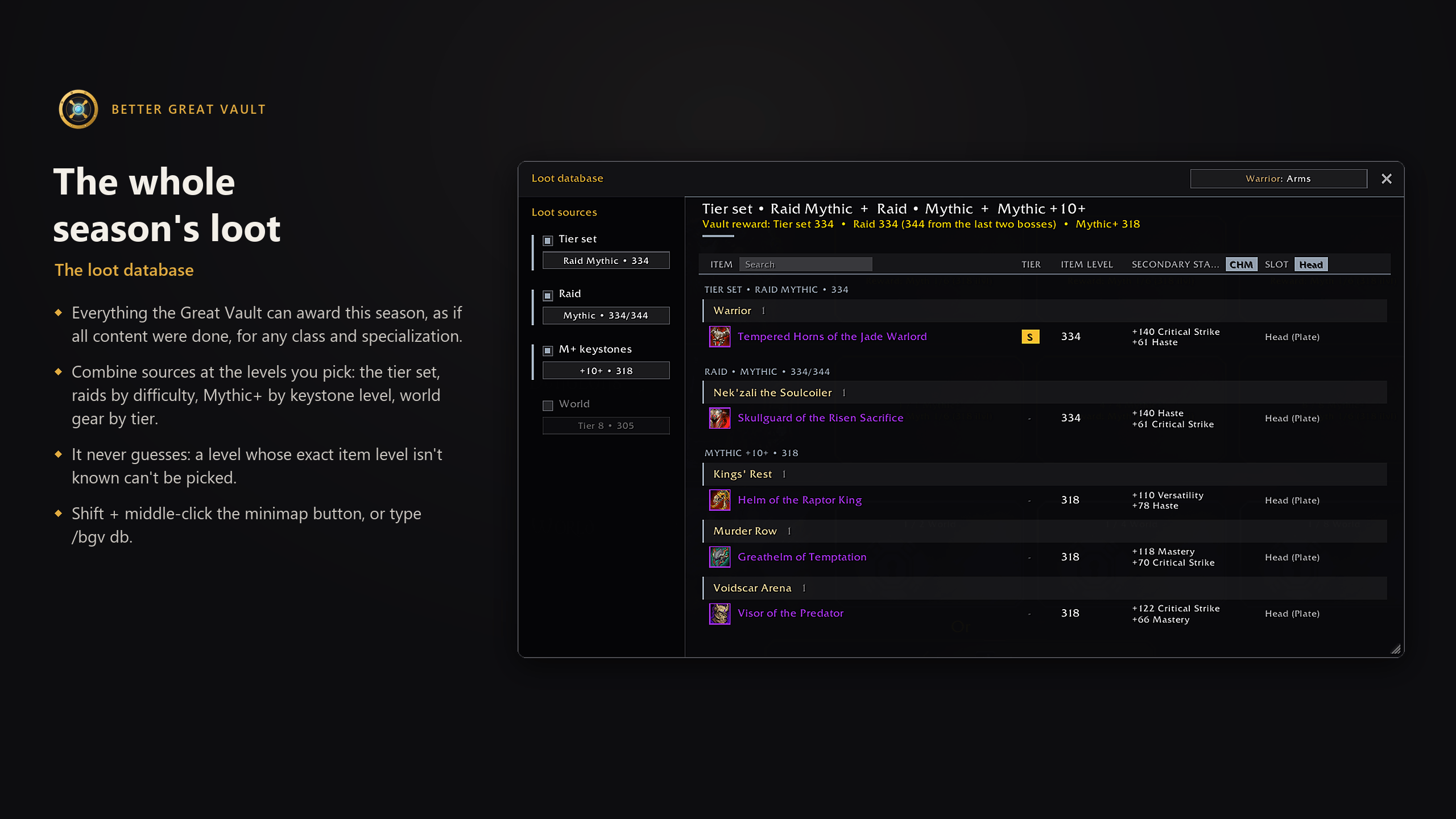 The loot database