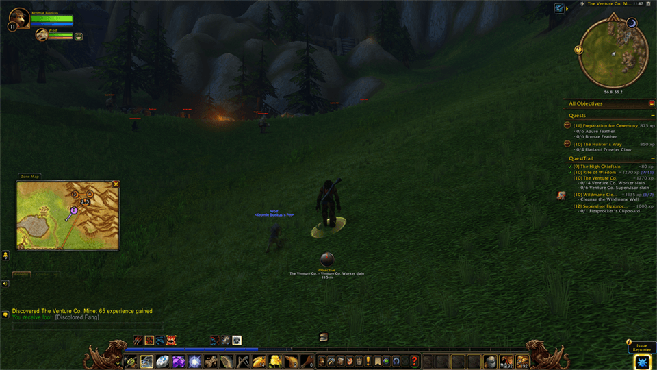 Every element is optional ; ZoneMap (left), Radar (center), QuestTrail tracker (right), Markers (minimap)