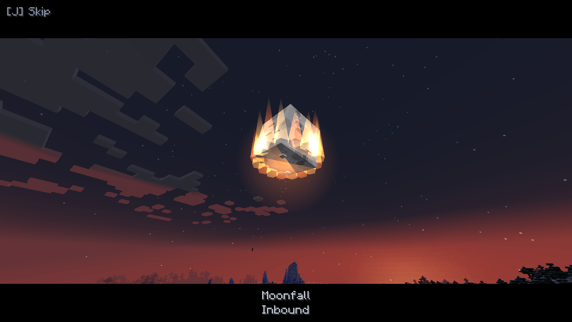 The moon comes down. All of it.