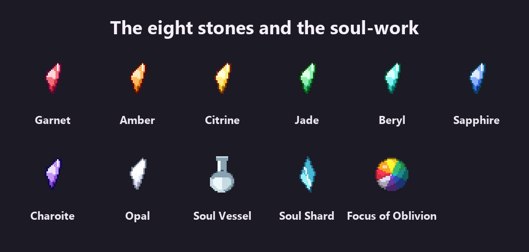 The eight stones and the soul-work