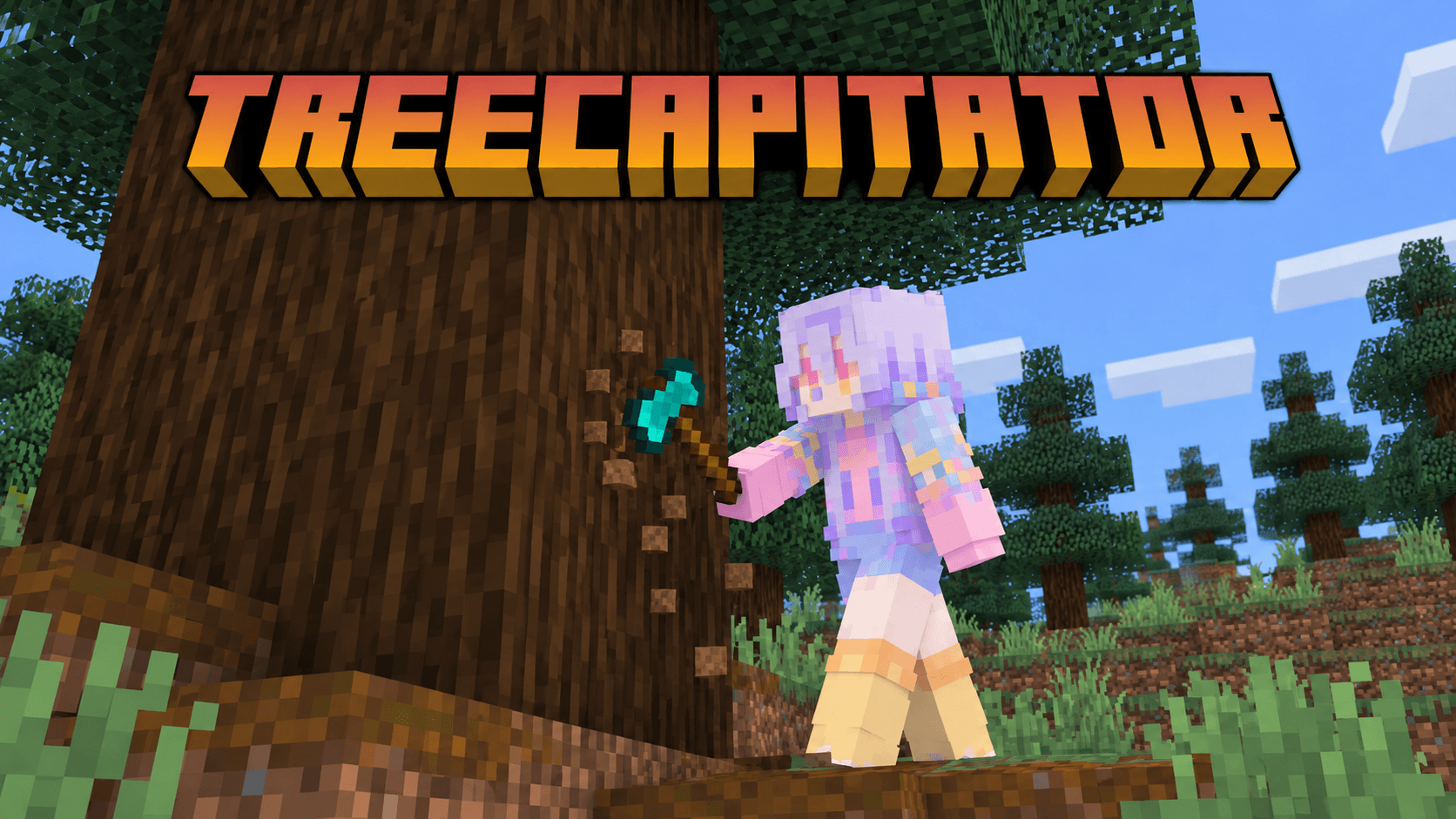 Simple TreeCapitator | Minecraft PE Addons