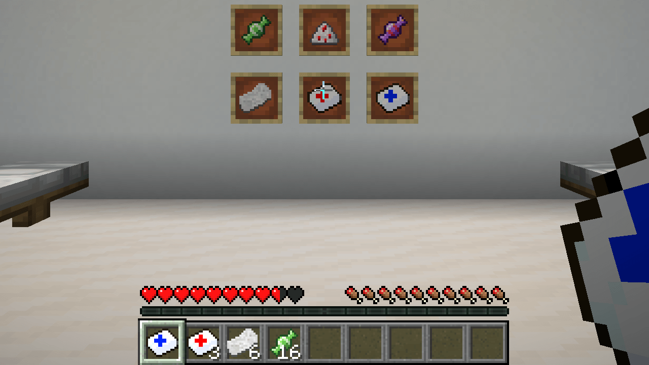 A super health pack puts six hearts back the moment it is on.