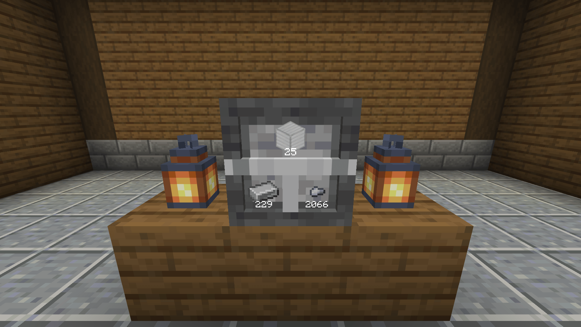 Thumbnail Iron ingots put in by hand, counted as blocks, ingots and nuggets. Take out whichever you need.