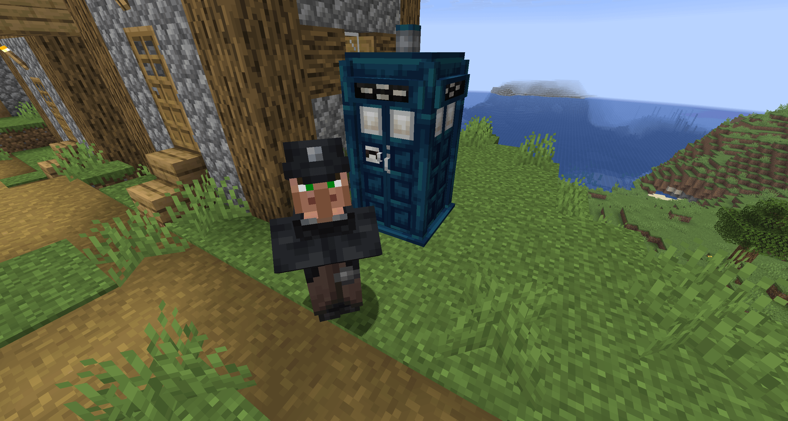 Thumbnail Villages will now have more protection - the power of the Police! They act simularly to the Iron Golem which they also support protecting the village from hostile mobs...