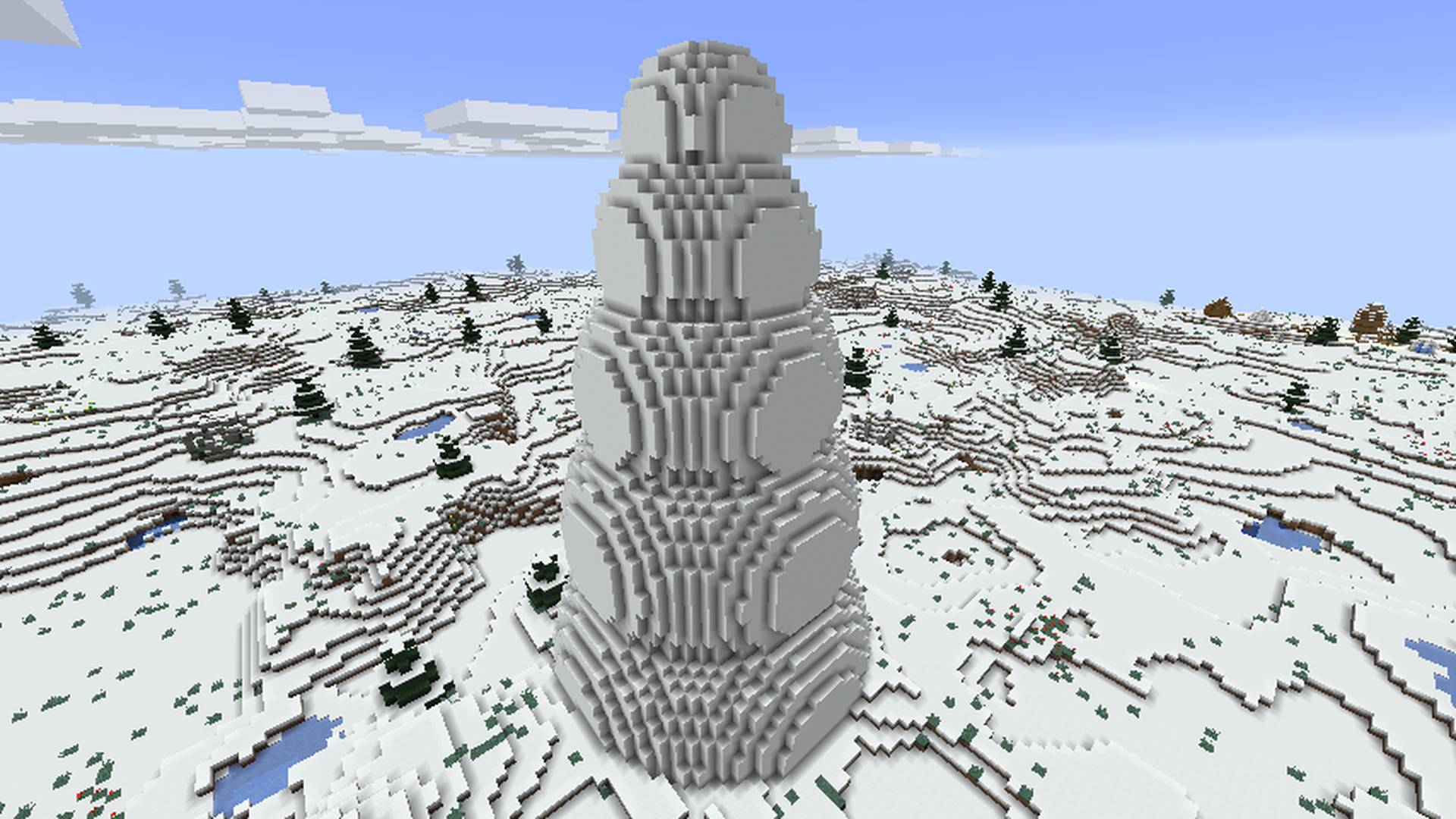 Thumbnail A giant snowball standing over the snowy plains.