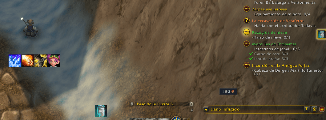Quest item button