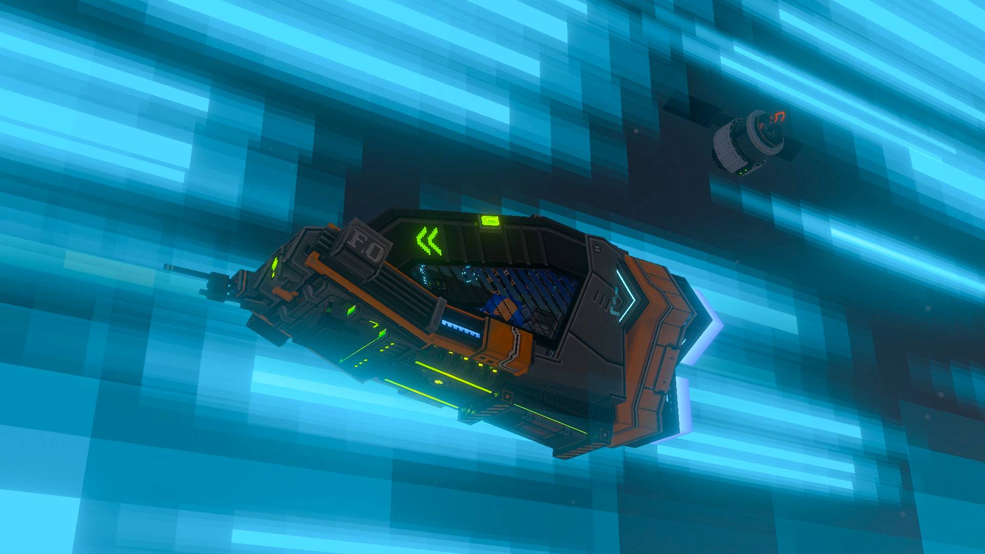 Fly your Spaceship and warp between Space Elevators.