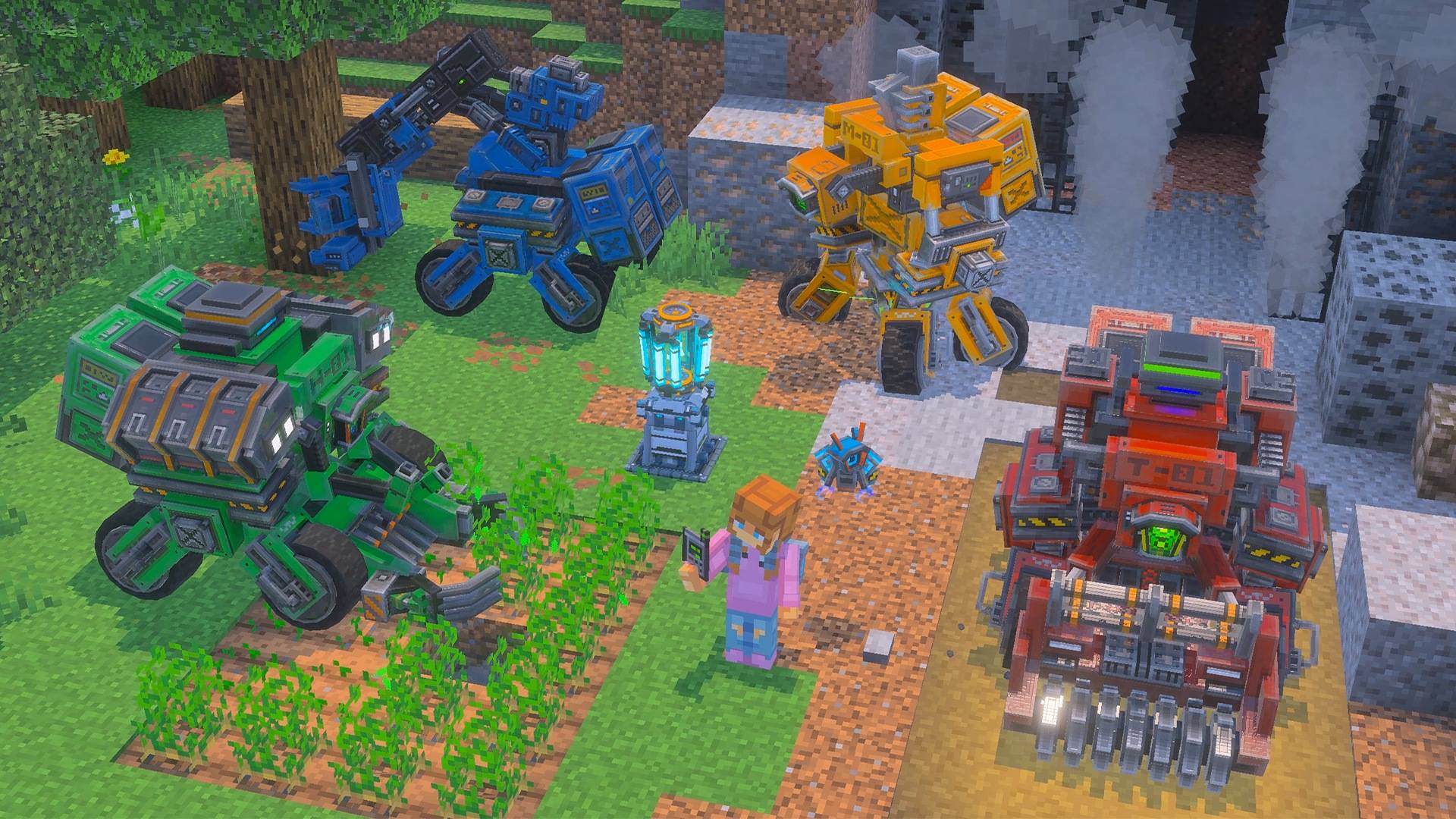 Thumbnail Harvester, Lumberjack, Miner and Terraformer robots working for you.
