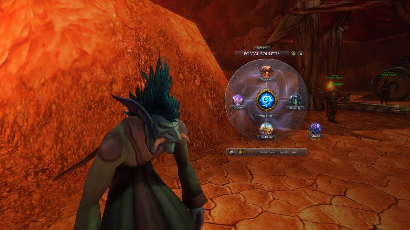 Portal Roulette on a Horde mage