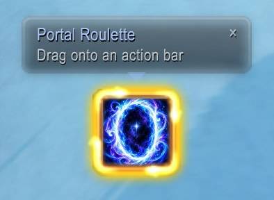 The launcher with its placement prompt