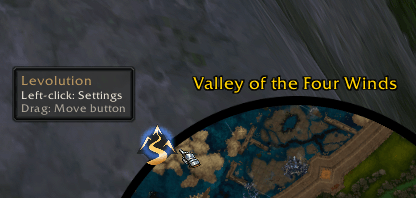 Unlocked Levolution minimap button with tooltip and drag-to-move support.