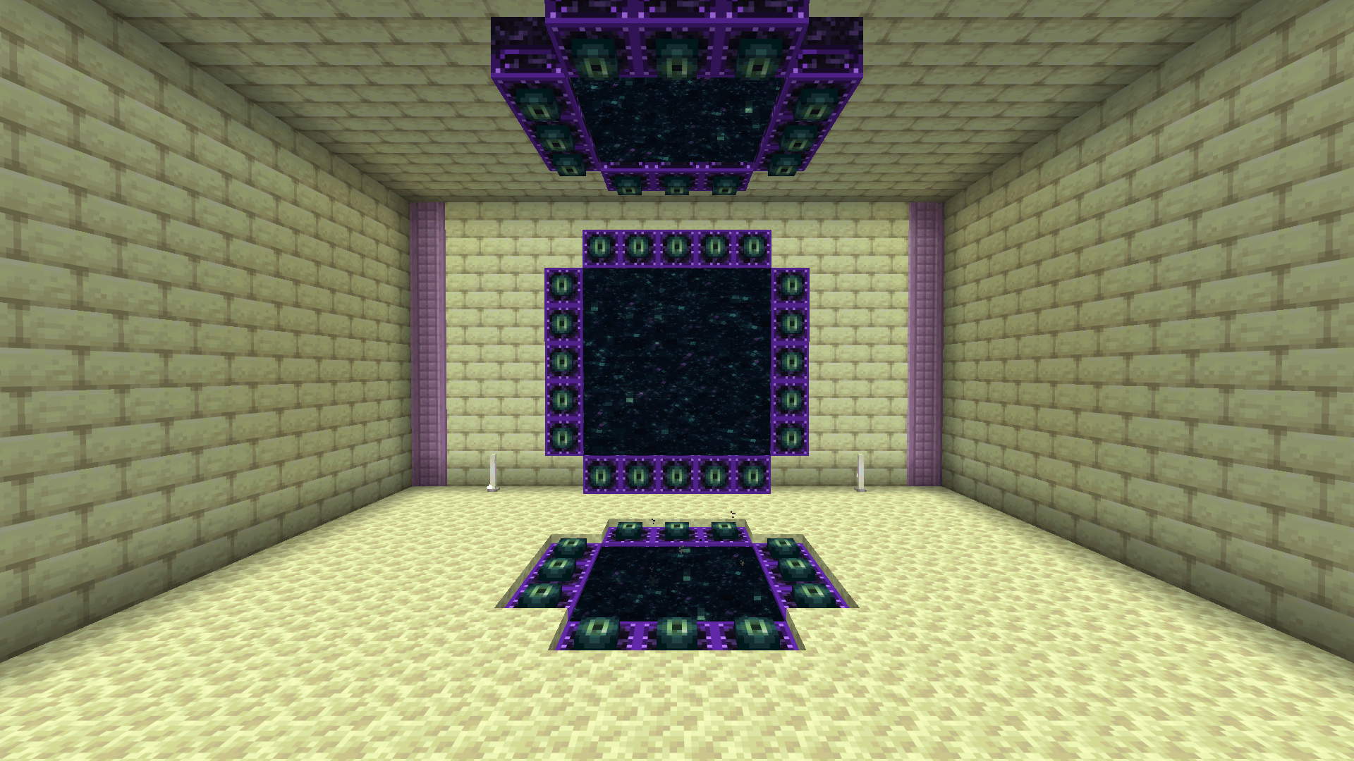 Thumbnail Void portals on a wall, in the floor and in the ceiling, up to nine by nine.