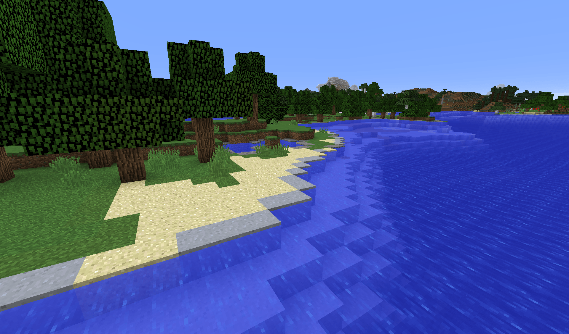 Thumbnail The same shoreline after sand touching water has changed into clay.
