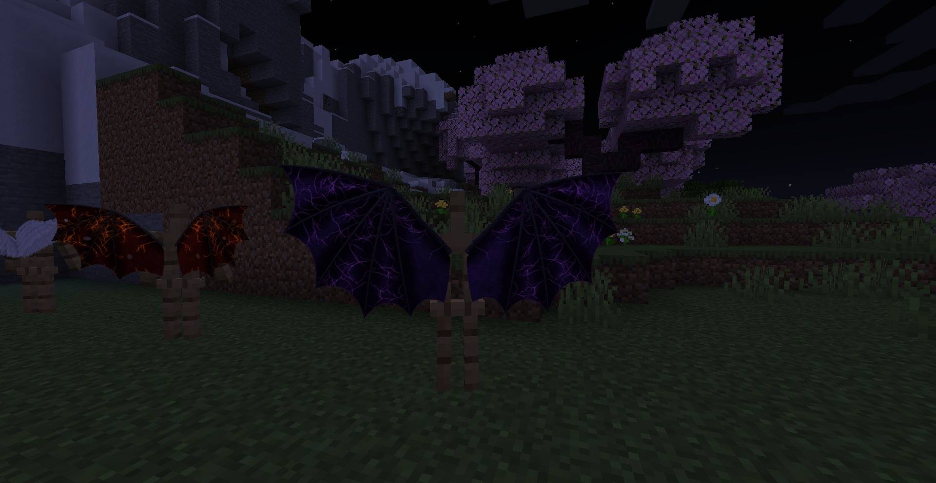 Thumbnail Demon and Dragon Wings at night
