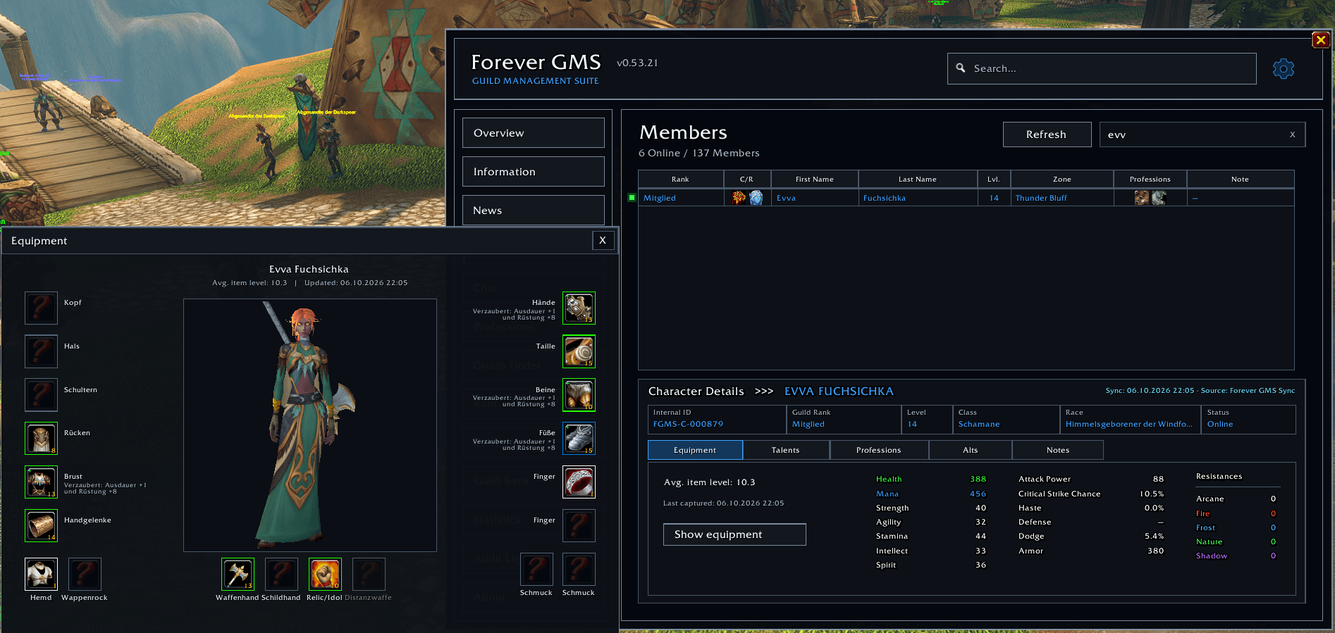 Thumbnail See what items are equipped on every char