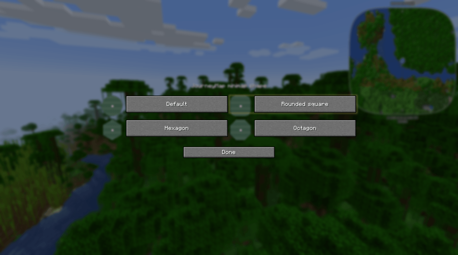 The shape selector opened with the O key