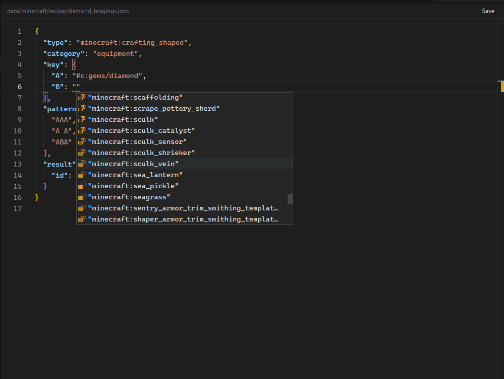 Thumbnail Shows Intellisense auto completion for all the items in a dropdown menu, like in VSCode