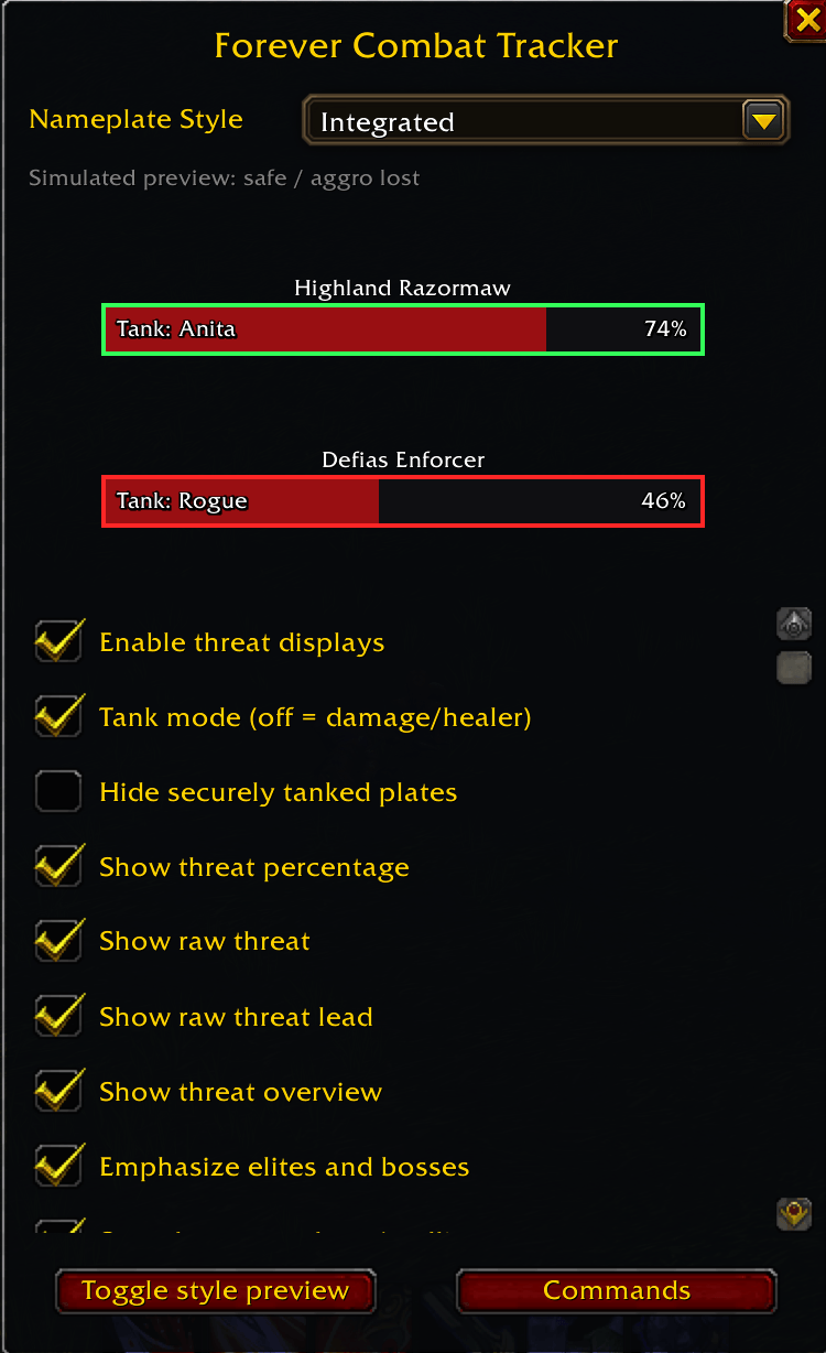 Forever Combat Tracker