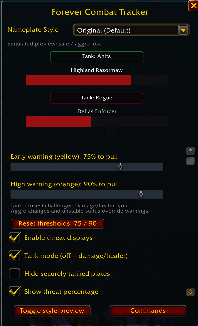 Forever Combat Tracker