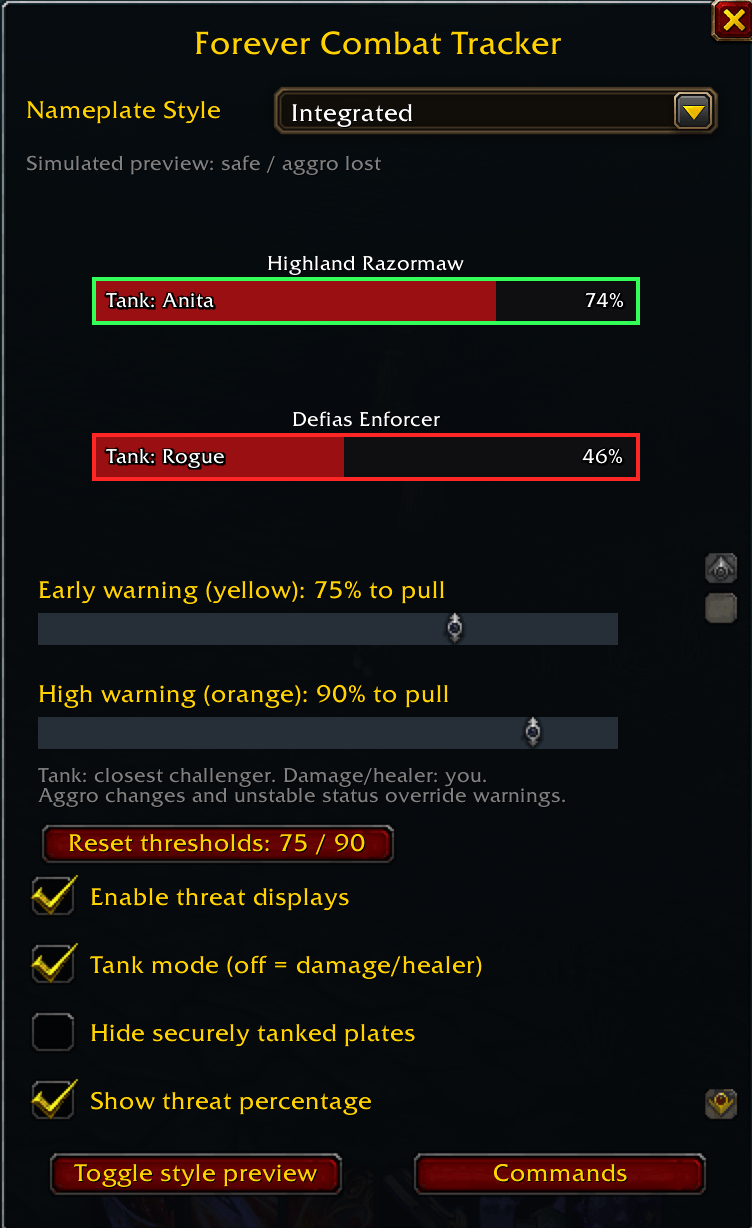 Forever Combat Tracker