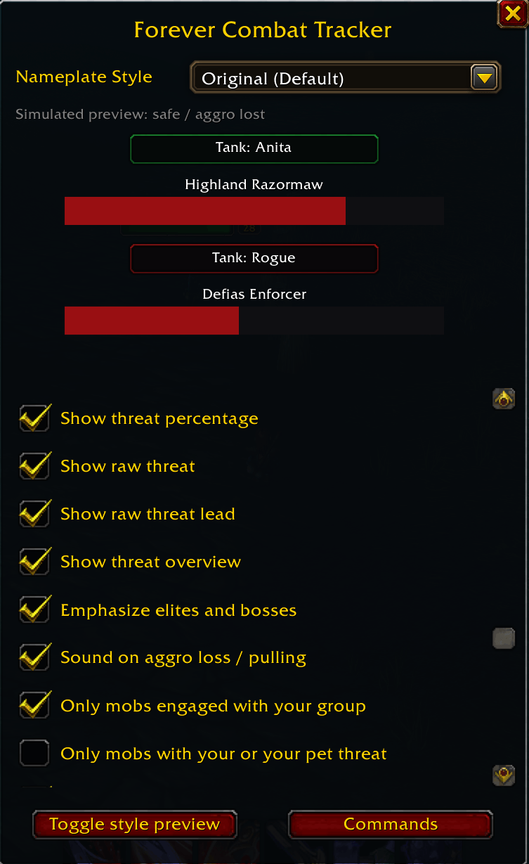 Forever Combat Tracker