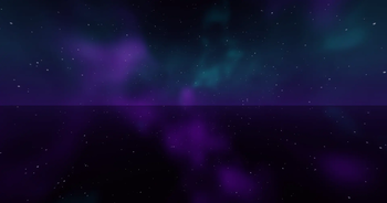 Thumbnail A dark purple sky with soft green and purple clouds of light and twinkling stars.