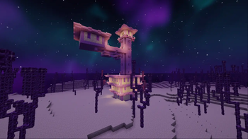 Thumbnail A End city in the End dimension with the crownlight shader.