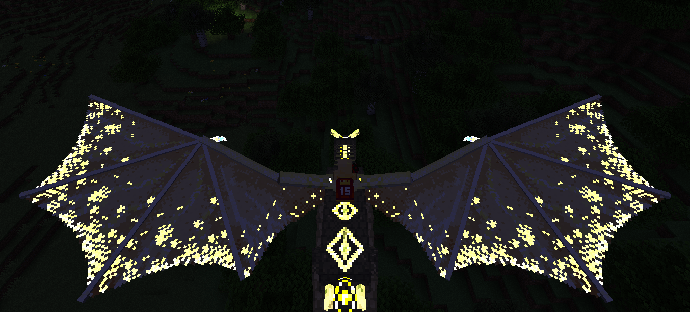 Some dragons look really nice at night.
