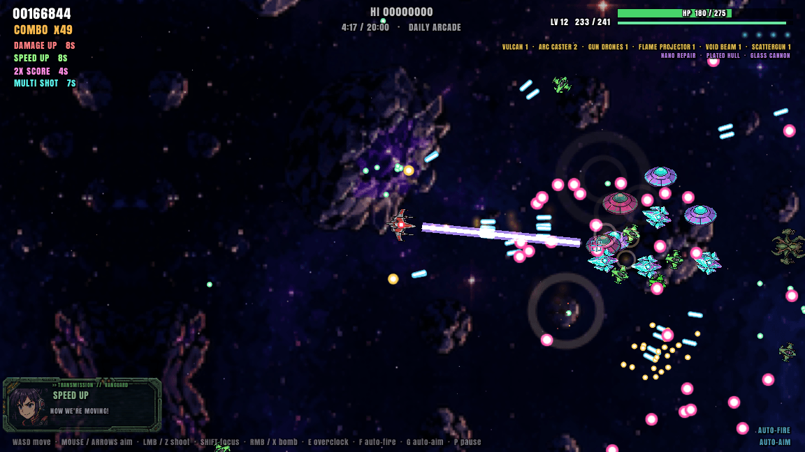 Thumbnail Survive 20 minutes against the horde. Collect weapons, grab power-ups and keep the combo going.