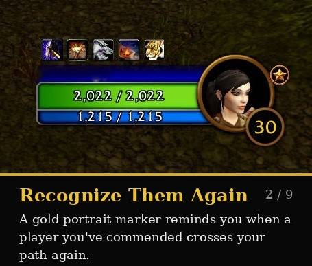 Thumbnail Players you’ve commended can be marked directly on their portrait with a gold icon. If you cross paths again later, Encountered gives you an instant visual reminder that you’ve had a positive experience with that player before.
