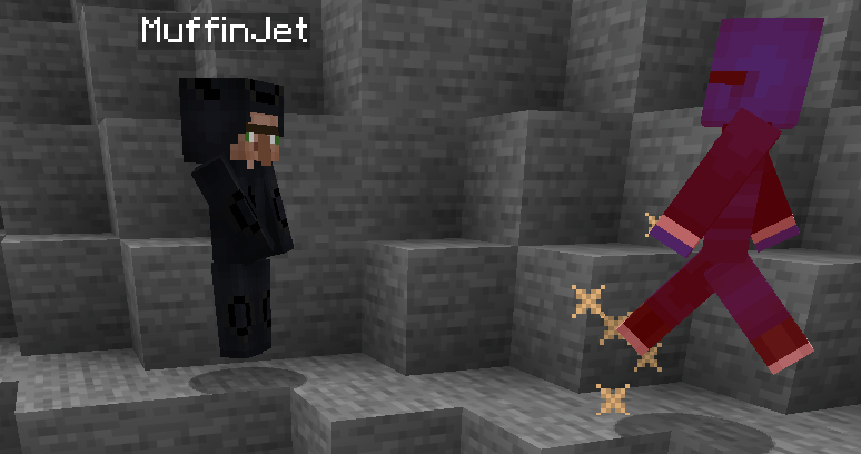An image of 2 Player-Mobs fighting.